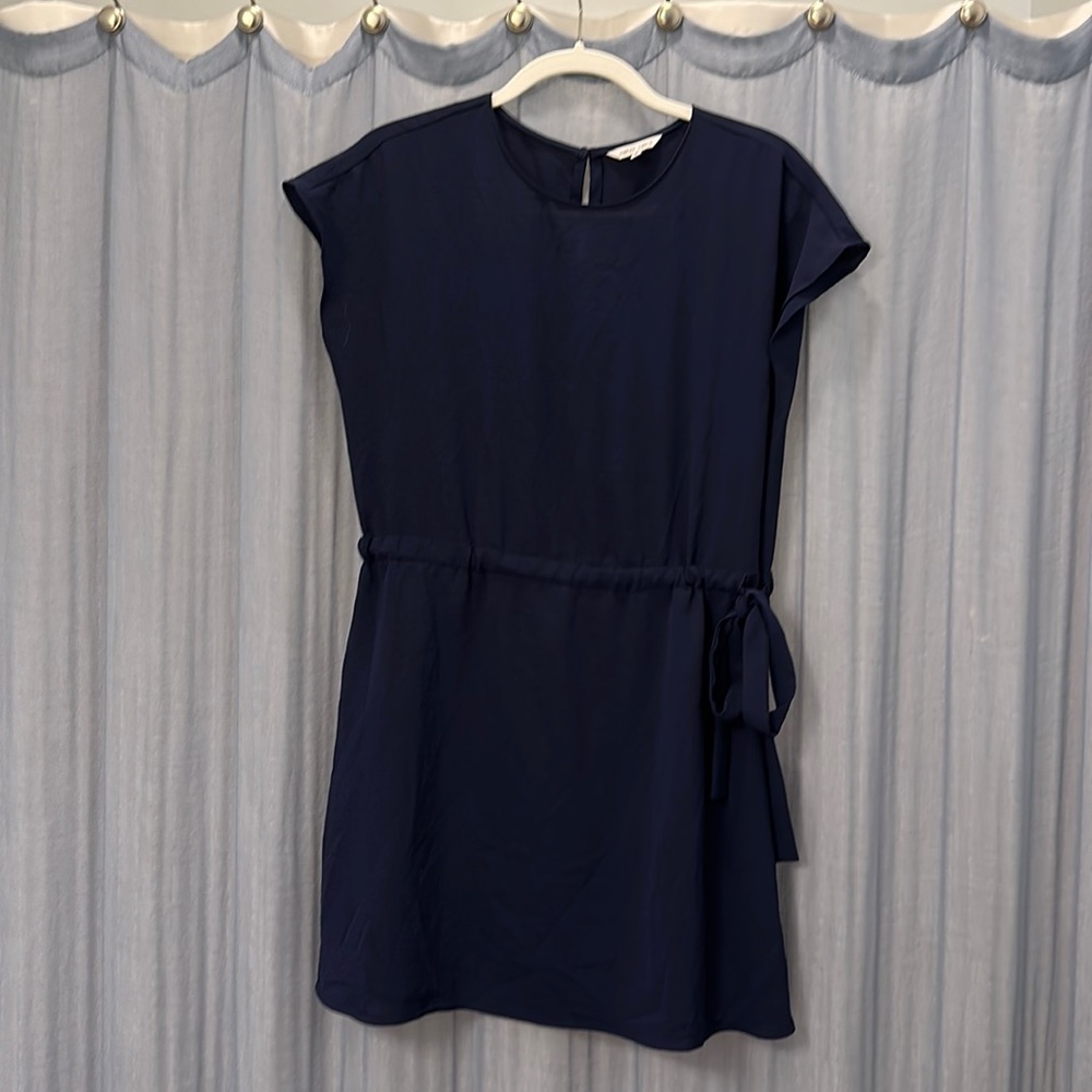 Navy tie dress